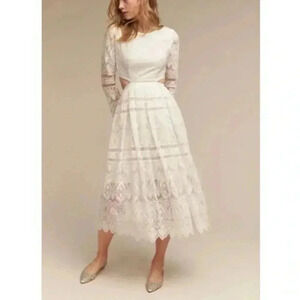 Badgley Mischka Women's Gigi Pointed Toe Jeweled Ivory Ballet Flats 7.5